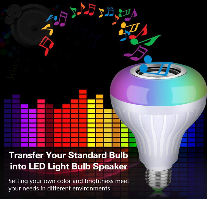 LED Music Smart Bulb with Bluetooth Speaker