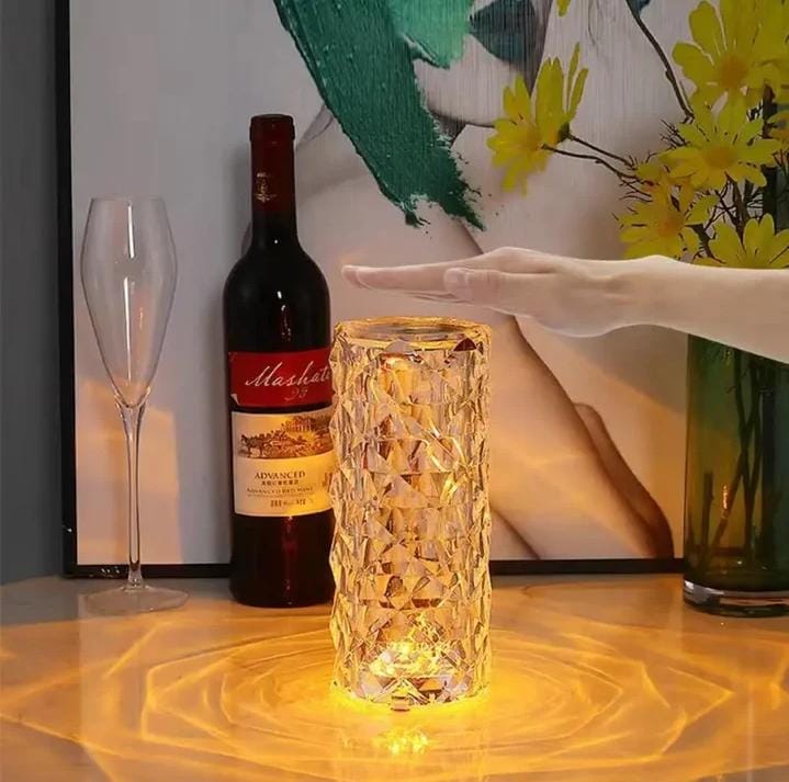 LED Crystal Table Lamp with Remote