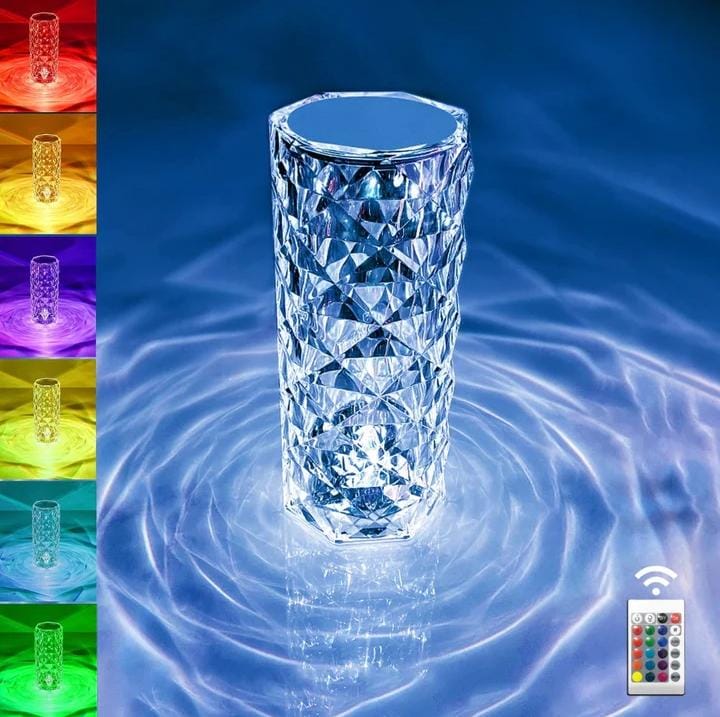 LED Crystal Table Lamp with Remote