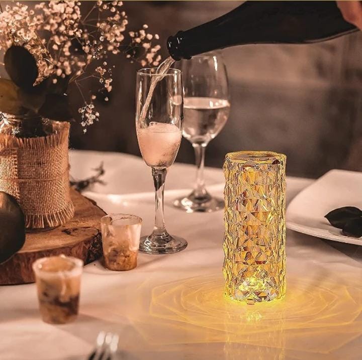 LED Crystal Table Lamp with Remote