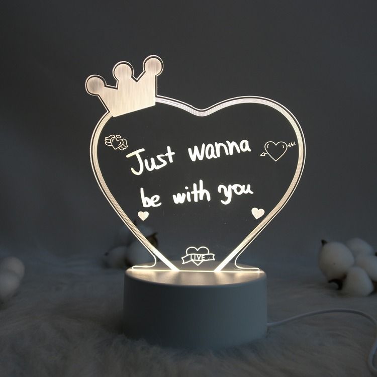 The Heart-Shaped LED Acrylic Message Writing Board