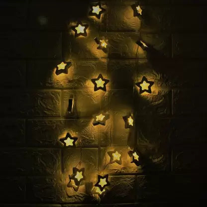 Wooden Starry Gold Rice Lights