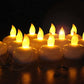 Warm Yellow LED Tea Light Candles (Pack of 6)