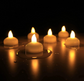 Warm Yellow LED Tea Light Candles (Pack of 6)