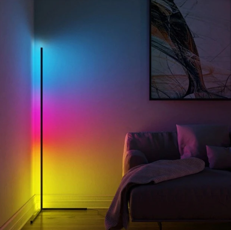 RGB Color Changing Corner Floor Lamp with Remote